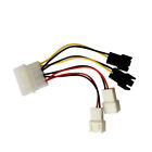 1 stücke 4-Pin zu 3-Pin CPU / Gehäuselüfter Stromkabel Adapter Stecker 12 v * 2/