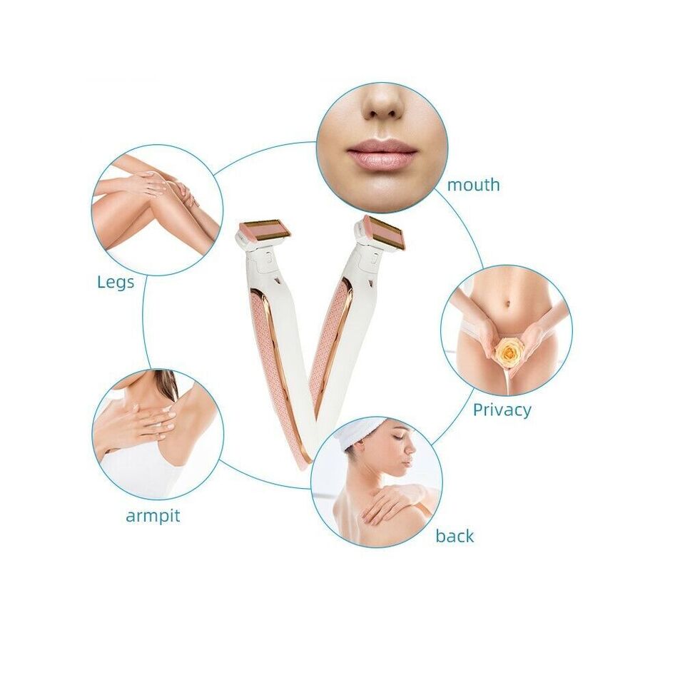 USB Rechargable Rasierer + 1 Ersatzkopf Für Frauen Gesichts Haar Remover Bein