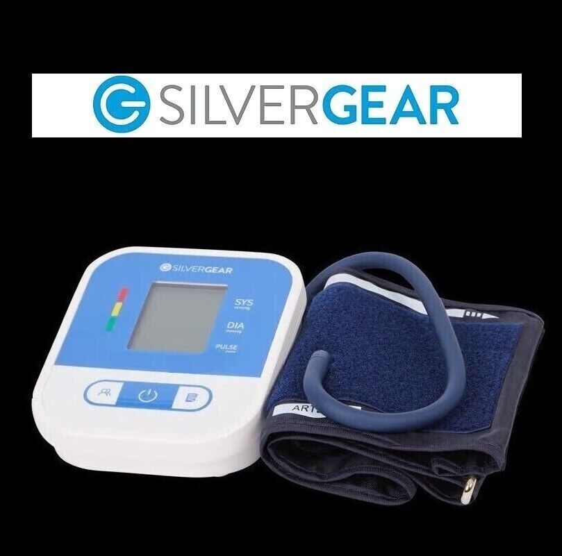 (SILVERGEAR) Digital Blutdruckmessgerät Oberarm LCD Blutdruck Monitor Automatisc