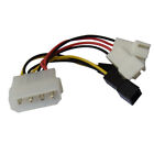 1 stücke 4-Pin zu 3-Pin CPU / Gehäuselüfter Stromkabel Adapter Stecker 12 v * 2/