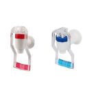 2 Wasserhahn Kunststoff Home Push-Typ Wasserspender blau +rot transparent
