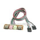 1 Stück (PC Computer Kasten) Frontblende USB Audio Anschluss Mic Kopfhoerer Kab