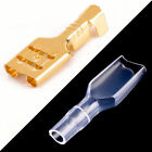 50Verbinder+50isolierende Ärmel Kabelschuh Steckverbinder Flachsteckhülsen 2.8mm