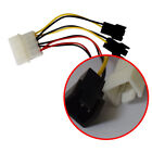 1 stücke 4-Pin zu 3-Pin CPU / Gehäuselüfter Stromkabel Adapter Stecker 12 v * 2/