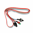 ATX PC Computer Motherboard Stromkabel Schalter Ein / Aus / Zurücksetzen mit LED