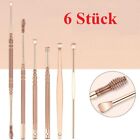 6Teile/satz Tragbare Edelstahl Spirale Ohr Löffel Ohrenschmalz Entfernung