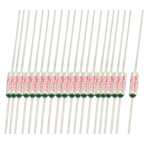 20 stück 250V 10A TF 125 Grad Celsius Temperatursicherung Thermosicherung