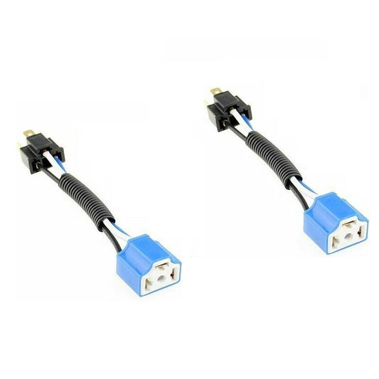 2 Stück Keramik Buchse an Stecker Kabelbaum Adapter Lampenfassung H4 für Autos