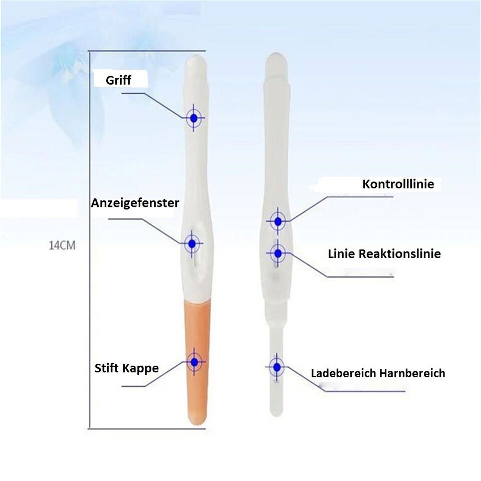 5 St. Schwangerschaftstest Frühtest, Schwangerschaft Test Früh Stick Hochpräzise
