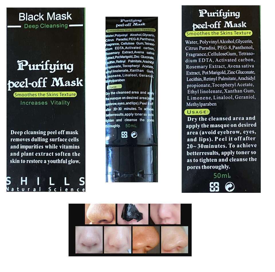 2 ST Schwarze Maske Aktivkohle Remover Deep Cleansing Gesichtspflege 50ml
