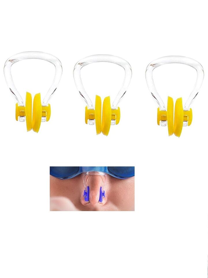 3 Stück Nasenklamme Schwimmen Nasenclip Wasserschutz