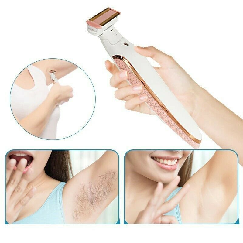 USB Rechargable Rasierer + 1 Ersatzkopf Für Frauen Gesichts Haar Remover Bein