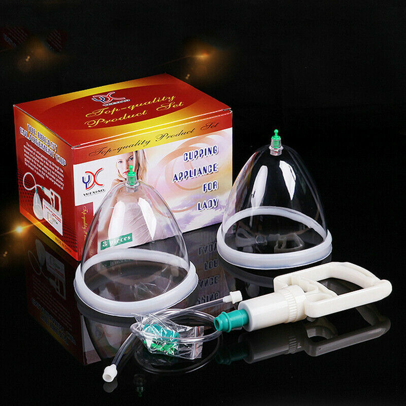 2X Größe Vakuum Busen Vakuumbrüste Brustvergrößerung Schröpfpumpe
