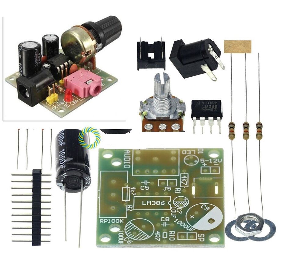 LM386 Super Mini Verstärkerplatinenmodul 3V-12V DIY Kit Perfect New