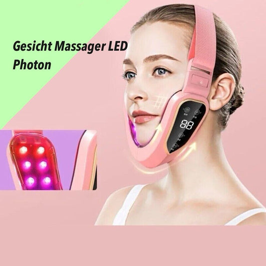 Gesicht Massager LED Photon Therapie Gesichts Abnehmen Cheek Chin Gesicht Doppel