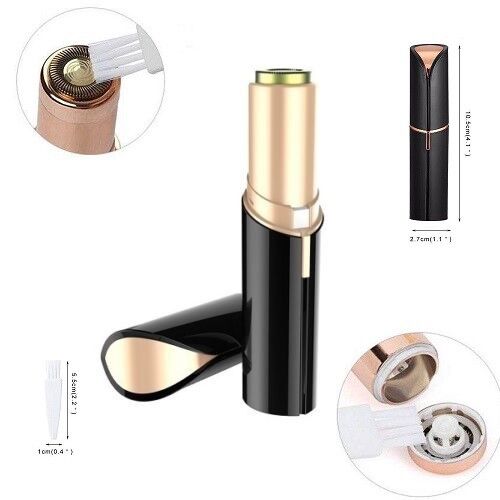 Damen schmerzlos Mini Lippenstift Form Haarentfernung Gesichtsbehaarung USB