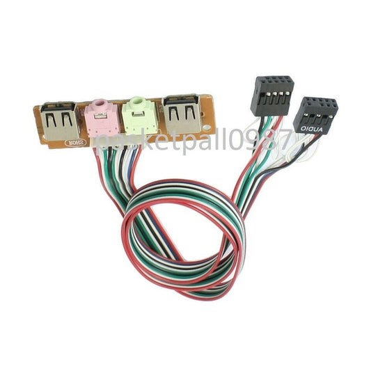 1 Stück (PC Computer Kasten) Frontblende USB Audio Anschluss Mic Kopfhoerer Kab