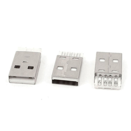10 Stück DIY USB 2.0 Typ A Los 4 Pin Stecker Anschlussbuchse Buchse X0U3
