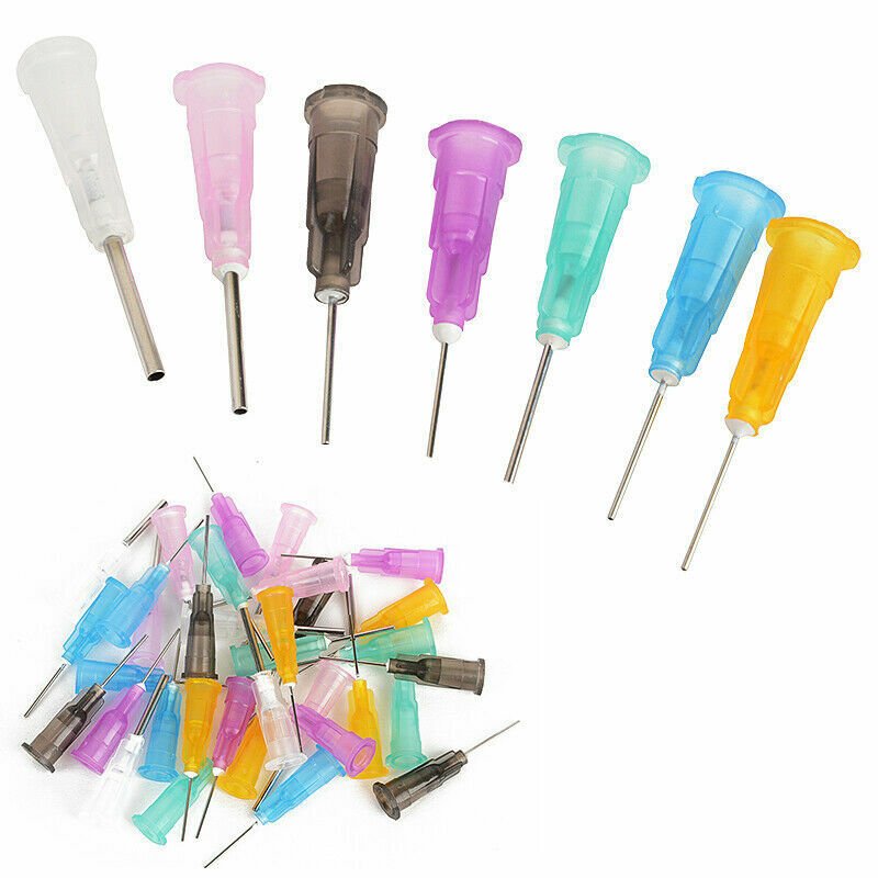 35stück Dosiernadel Set für Dosierspritze Löten Lötpaste Flüssigkeiten 7 Typen