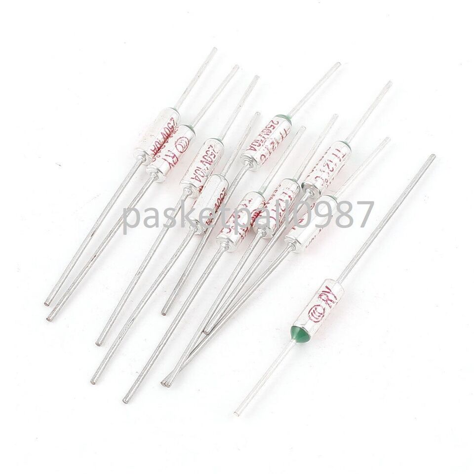 5 stück 250V 10A TF 125 Grad Celsius Temperatursicherung Thermosicherung