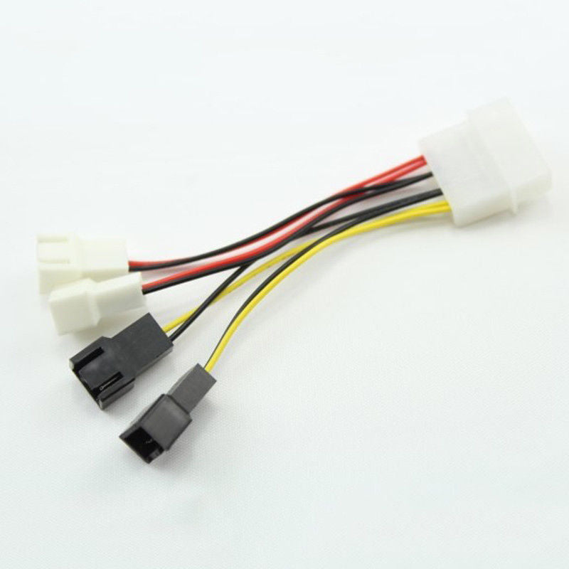 1 stücke 4-Pin zu 3-Pin CPU / Gehäuselüfter Stromkabel Adapter Stecker 12 v * 2/