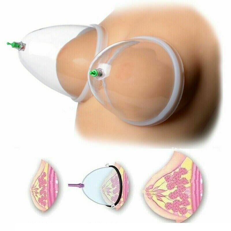 2X Größe Vakuum Busen Vakuumbrüste Brustvergrößerung Schröpfpumpe