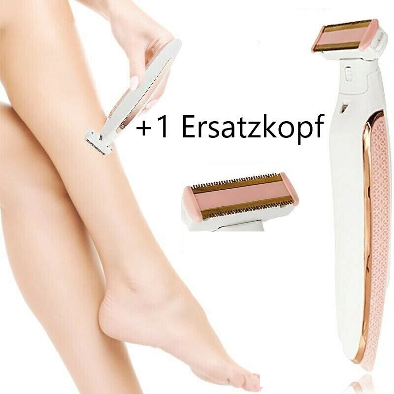 USB Rechargable Rasierer + 1 Ersatzkopf Für Frauen Gesichts Haar Remover Bein