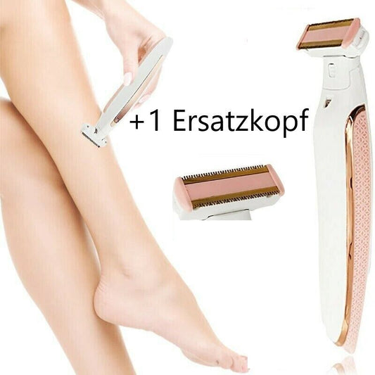 USB Rechargable Rasierer + 1 Ersatzkopf Für Frauen Gesichts Haar Remover Bein