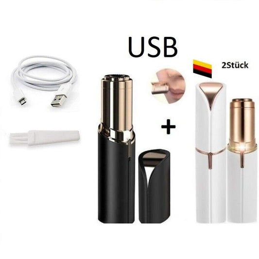 USB 2xMode Frauen schmerzlos Gesichts Gesicht Körper Haarentfernung
