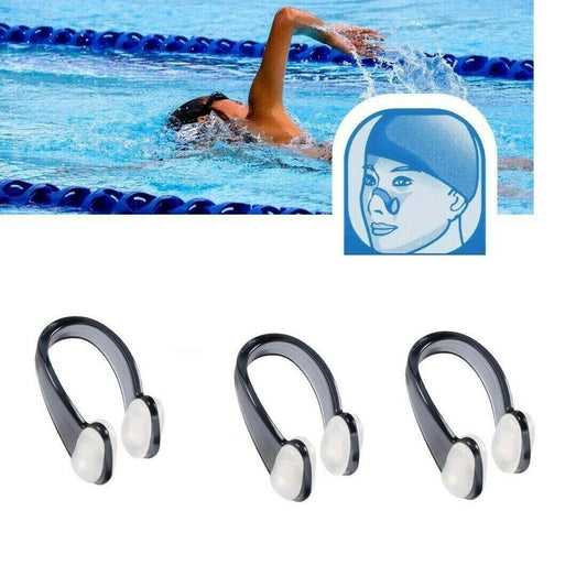 3 Stück Schwimmen Nasenklammer Tauchen Beschuetzer Kunststoff Nasenklammer
