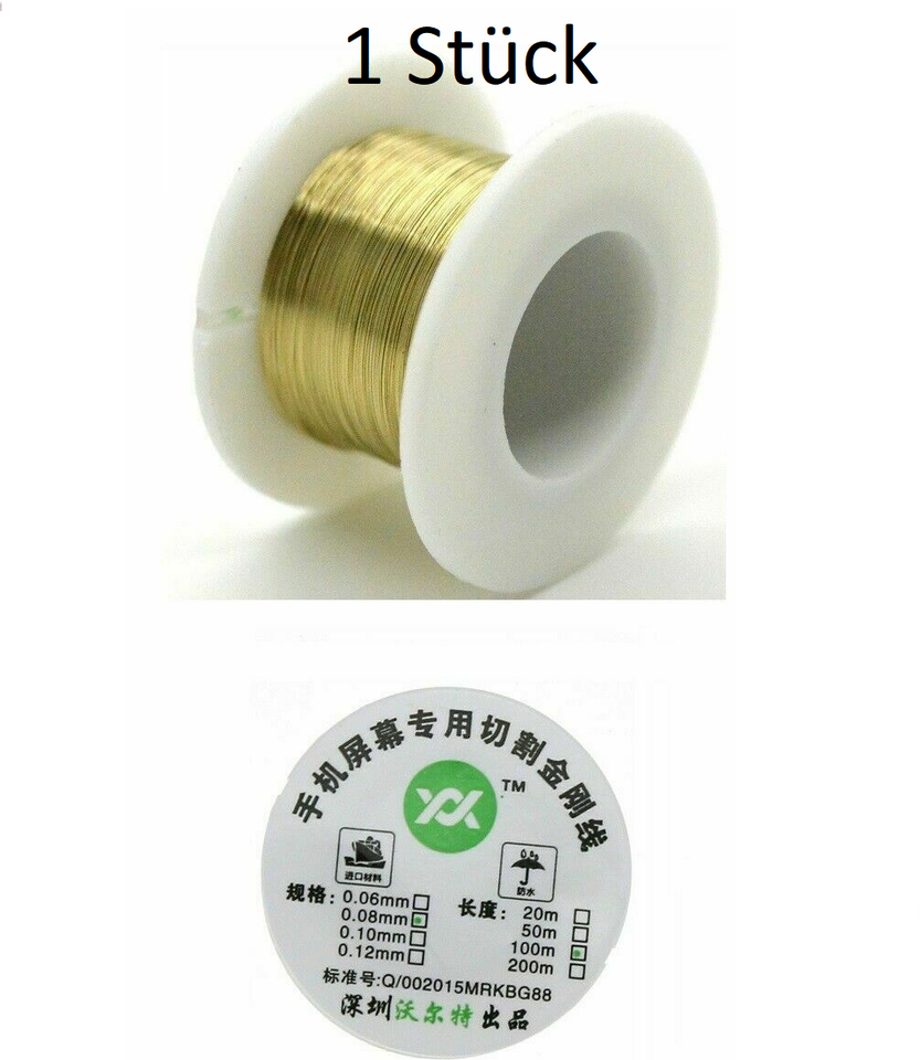 100m 0.08mm Schneidedraht Linie LCD Glass Screen Separator Reparatur für Andro